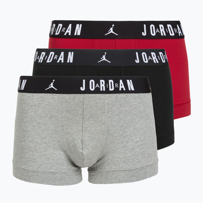 Mъжки боксерки Nike Jordan JHM Flight Cotton Trunk 3 чифта gym red/black