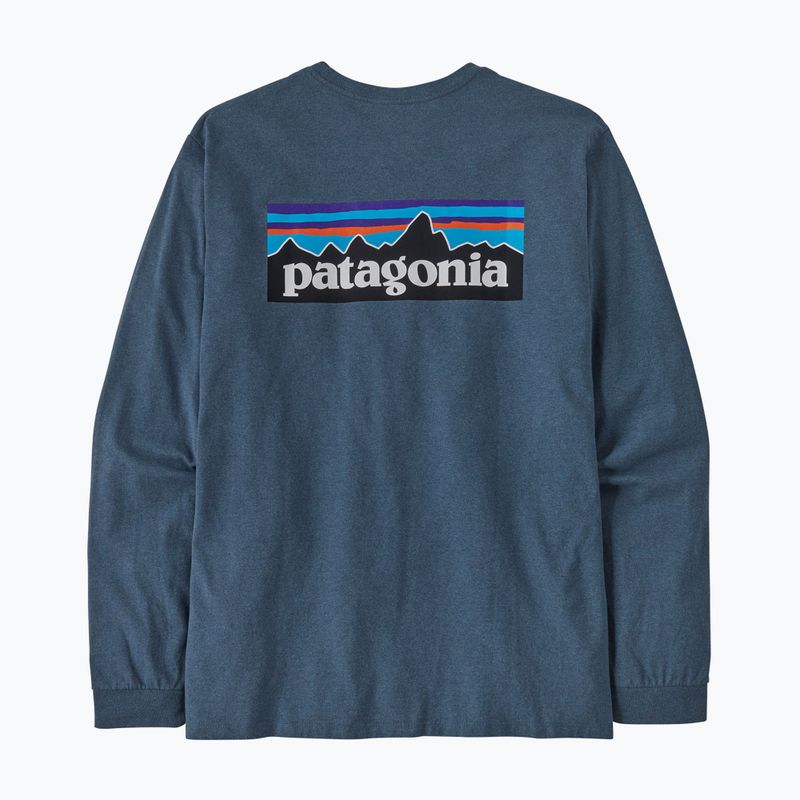 Мъжка блуза с дълъг ръкав за трекинг Patagonia P-6 Logo Responsibili utility blue 2