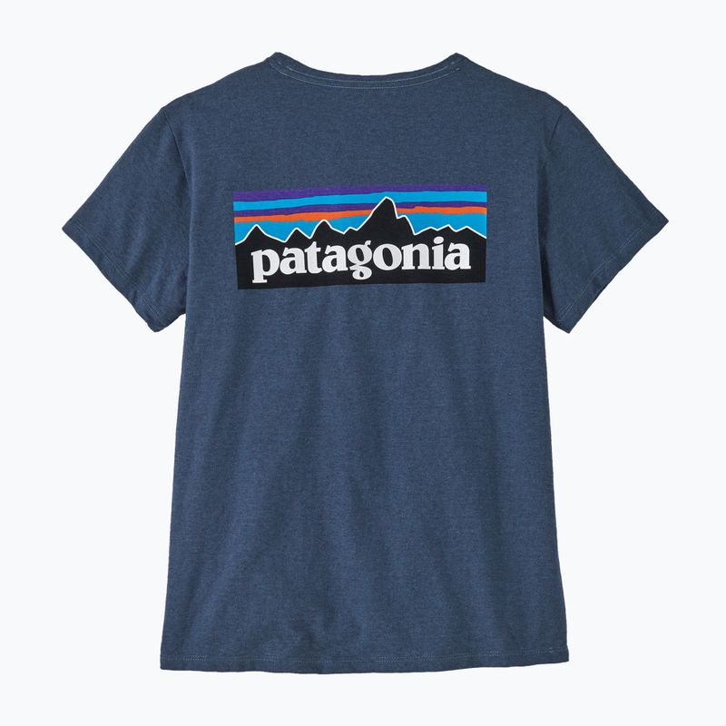 Дамска тениска за трекинг Patagonia P-6 Logo Responsibili-Tee utility blue 4