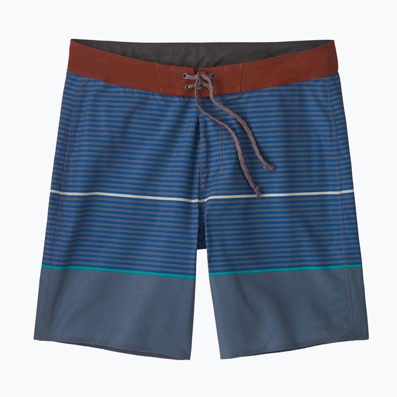 Мъжки шорти за плуване Patagonia Hydropeak Boardshorts olivas stripe/utility blue 3