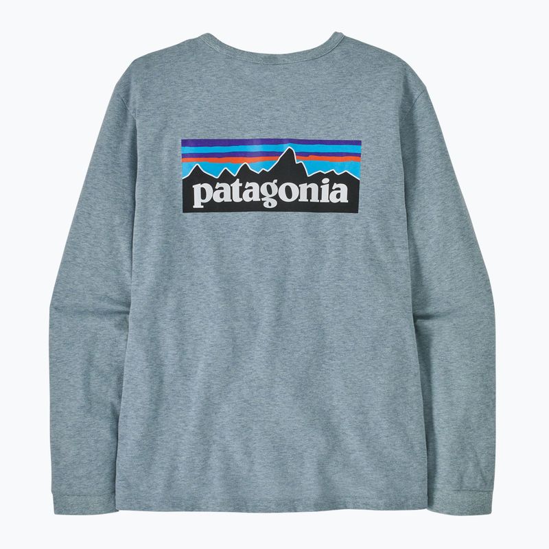 Дамска блуза с дълъг ръкав Patagonia P-6 Logo Responsibili-Tee thermal blue 4