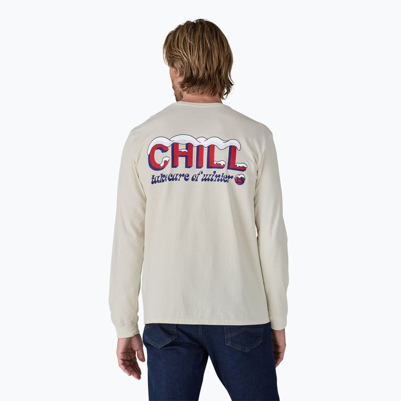 Мъжка блуза с дълъг ръкав Patagonia Chill Responsibili brich white 2