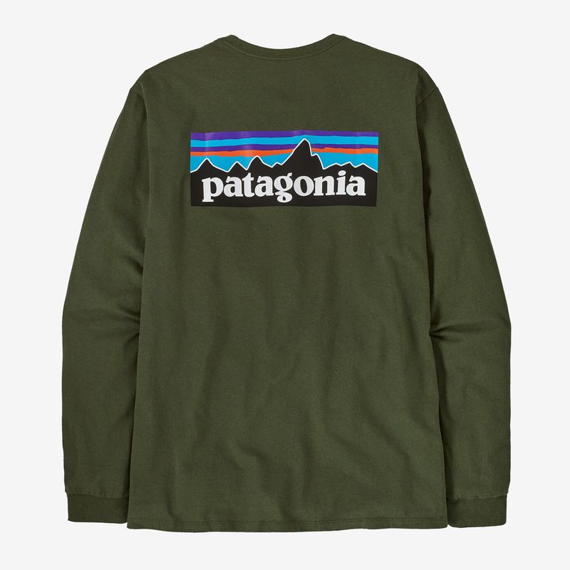 Мъжка блуза с дълъг ръкав Patagonia P-6 Logo Responsibili torrey pine grey