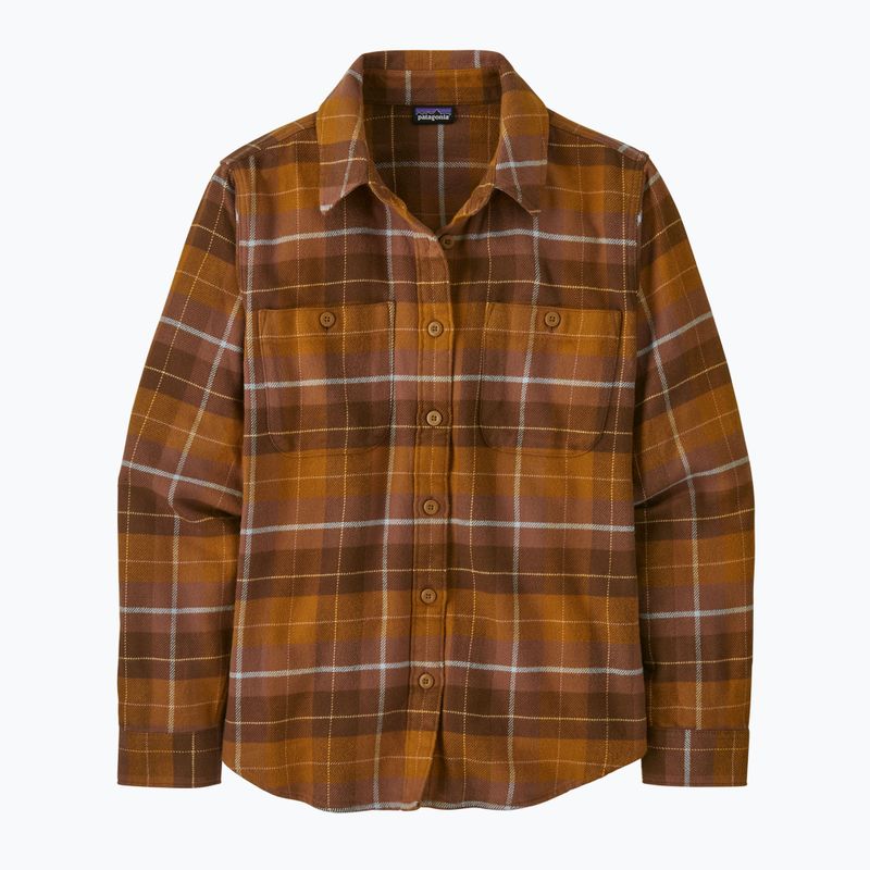 Дамска риза Patagonia Fjord Flannel happy camper/shelter brown 4