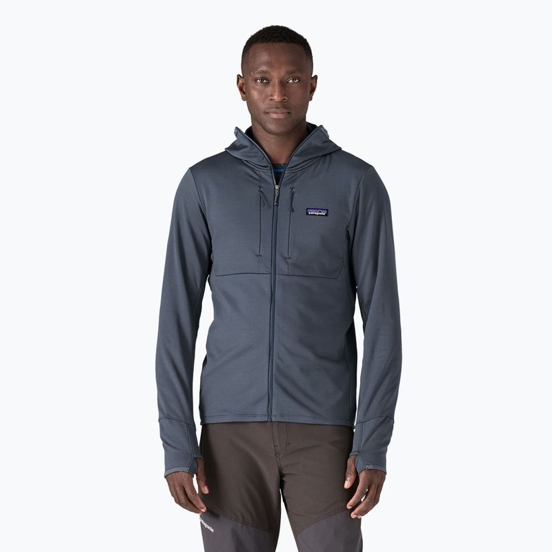 Мъжки суитшърт за трекинг Patagonia R1 Thermal Full Zip Hoody smolder blue