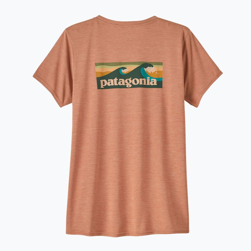 Дамска тениска Patagonia Cap Cool Daily Graphic Shirt Waters boardshort logo/terra pink x-dye 2