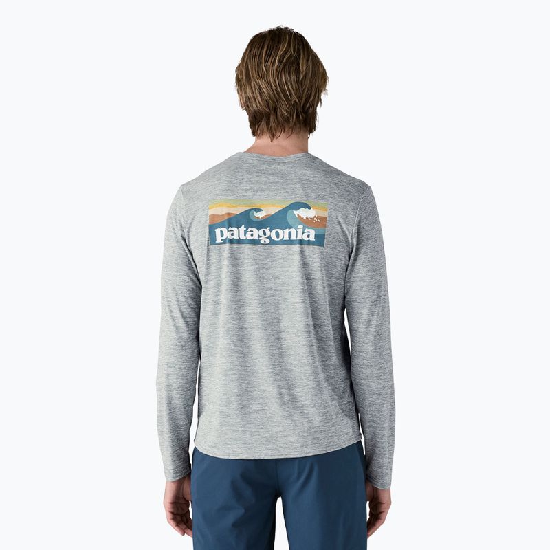 Мъжка блуза с дълъг ръкав Patagonia Cap Cool Daily Graphic Shirt-Waters boardshort logo abalone blue/feather grey 2