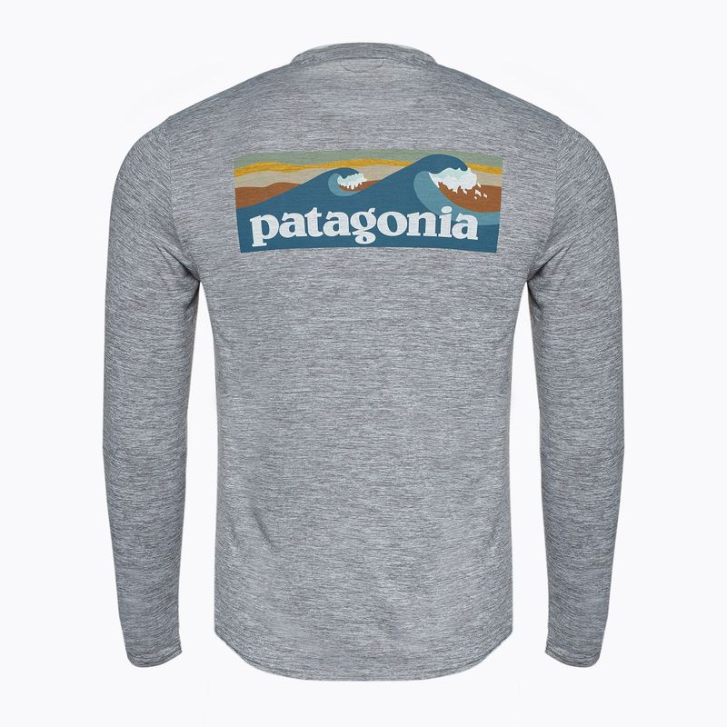 Мъжка блуза с дълъг ръкав Patagonia Cap Cool Daily Graphic Shirt-Waters boardshort logo abalone blue/feather grey 2