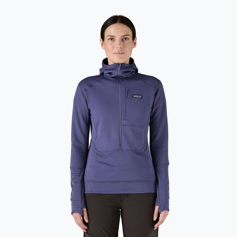 Дамско софтшел яке Patagonia R1 Hybrid Pullover Hoody solstice purple