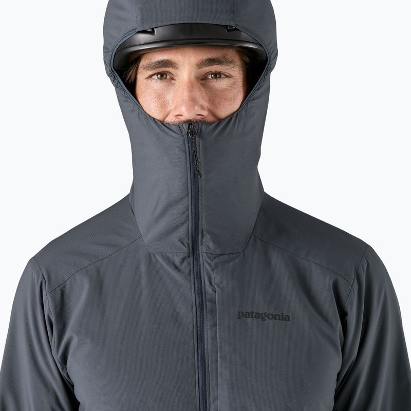Мъжко хибридно яке Patagonia Nano-Air Ultralight с пълноцип и качулка в цвят смолисто синьо 4