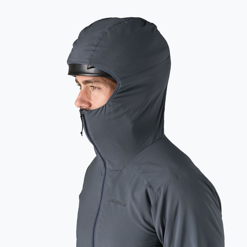 Мъжко хибридно яке Patagonia Nano-Air Ultralight с пълноцип и качулка в цвят смолисто синьо 5