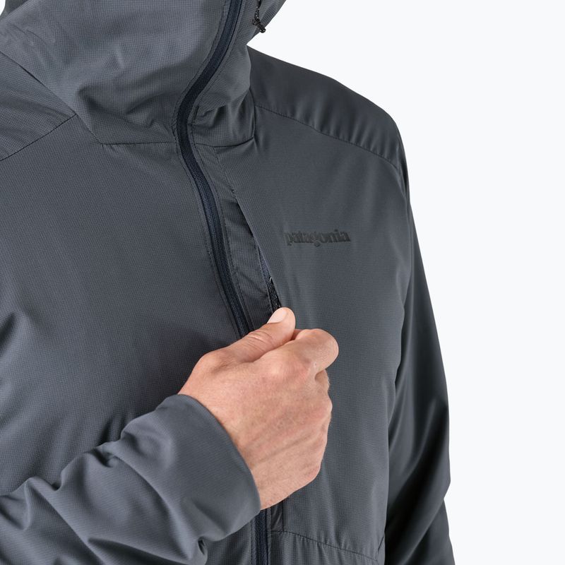 Мъжко хибридно яке Patagonia Nano-Air Ultralight с пълноцип и качулка в цвят смолисто синьо 8