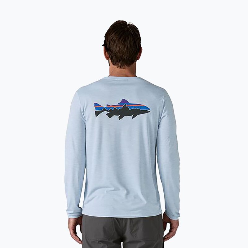 Мъжка риза Patagonia Cap Cool Daily Graphic Shirt-Waters fitz roy trout/fleck blue longsleeve 2