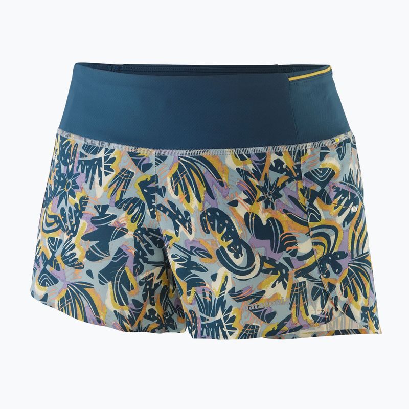 Патагония Strider Pro 3 1/2" дамски къси панталони wild botanist/thermal blue 3