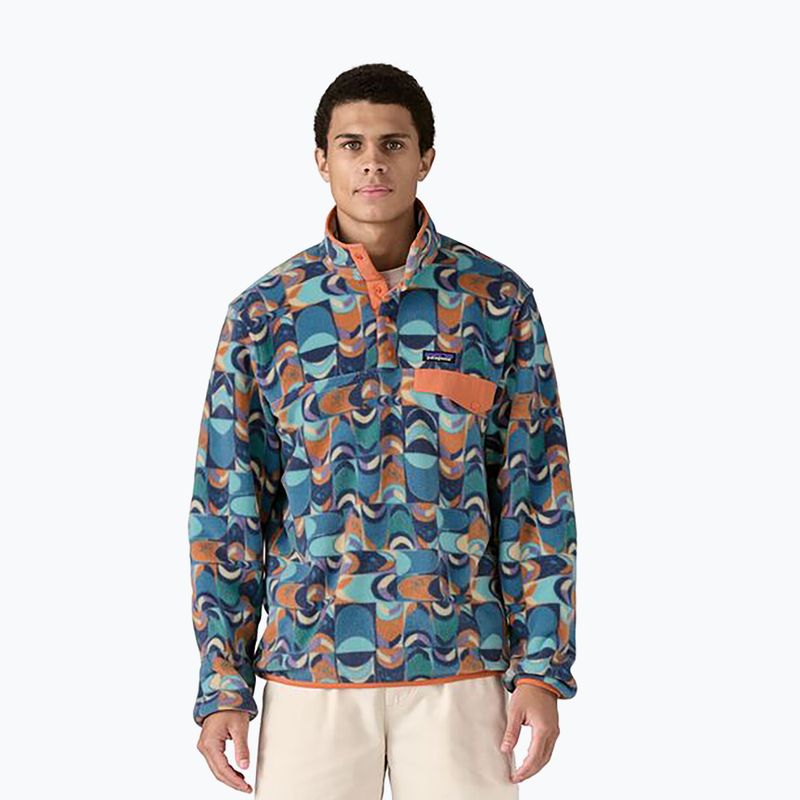 Мъжки потник Patagonia LW Synch Snap-T P/O swallowtail geo/still blue trekking