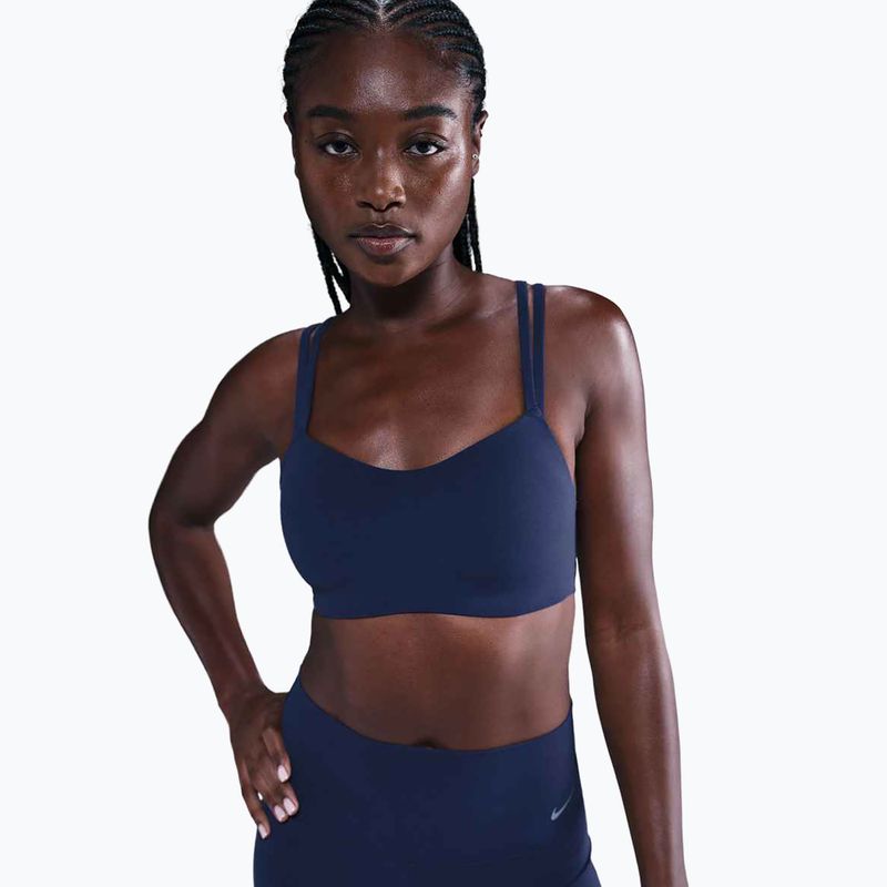 Спортен сутиен Nike Zenvy Strappy Training Bra midnight navy/white