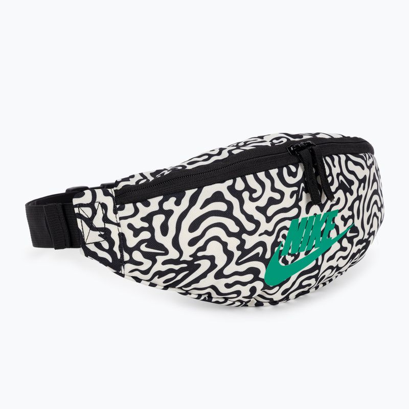 Детска чанта за кръста Nike Heritage Waistpack 3 l black/coconut milk/stadium green 2