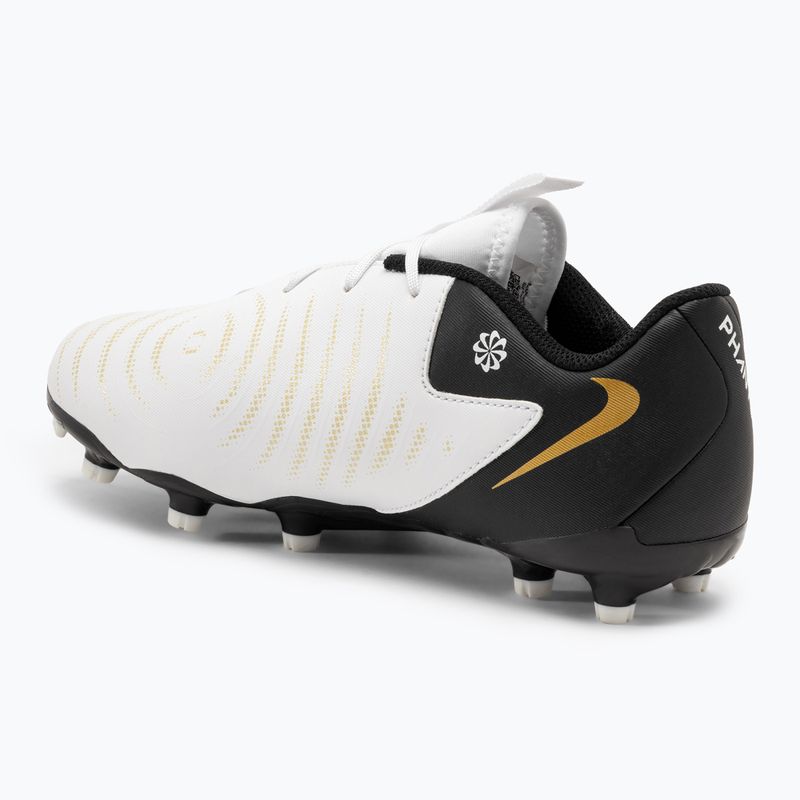 Детски футболни обувки Nike Phantom GX II Academy FG/MG Junior white/metallic gold coin/black 3