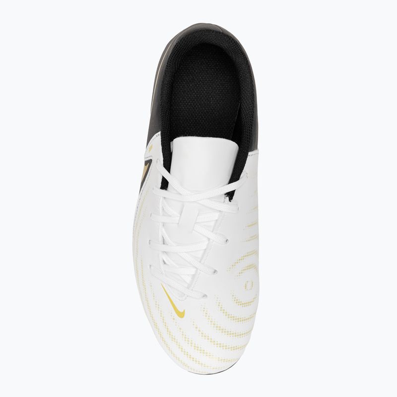 Детски футболни обувки Nike Phantom GX II Club FG/MG Junior white/metallic gold coin/black 5