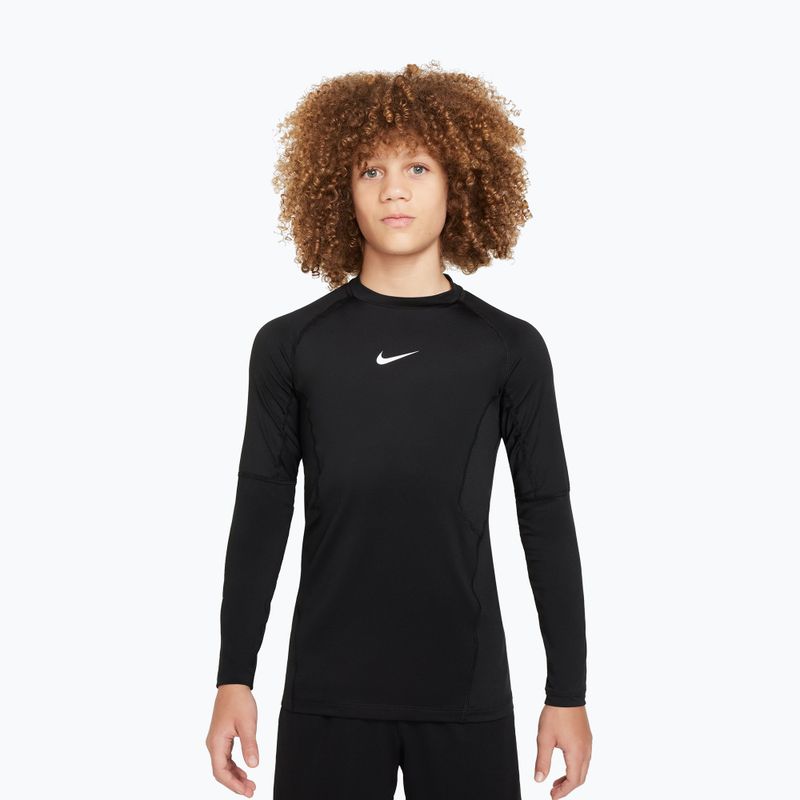 Детска блуза с дълъг ръкав Nike Pro Dri-Fit black/white