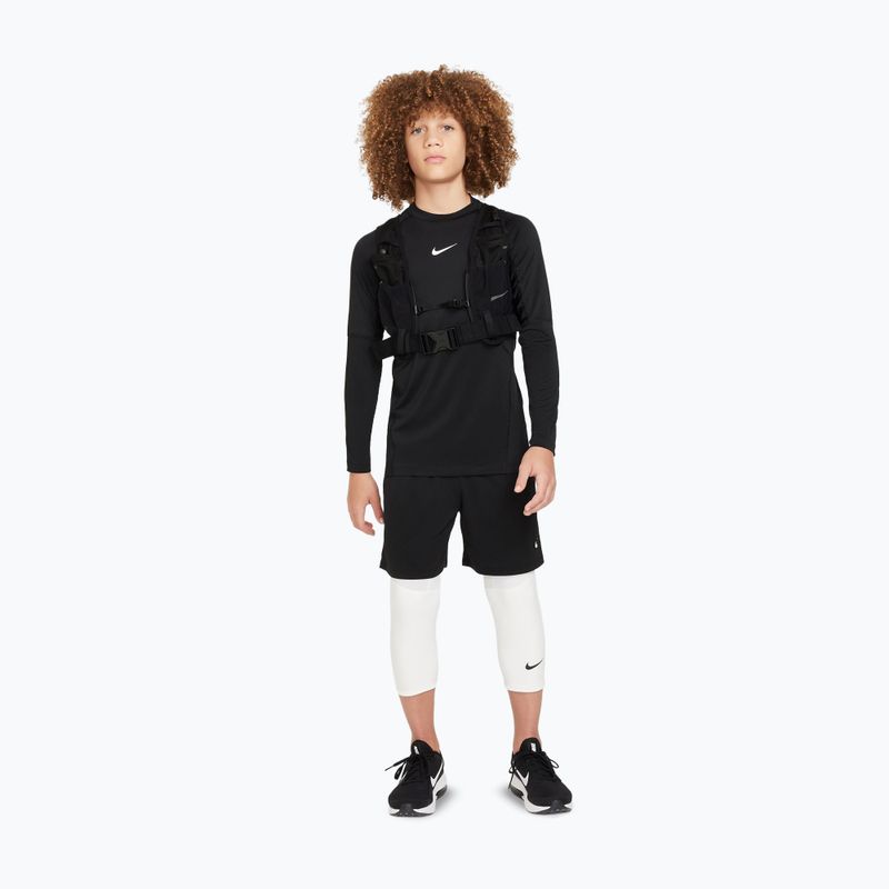 Детска блуза с дълъг ръкав Nike Pro Dri-Fit black/white 2