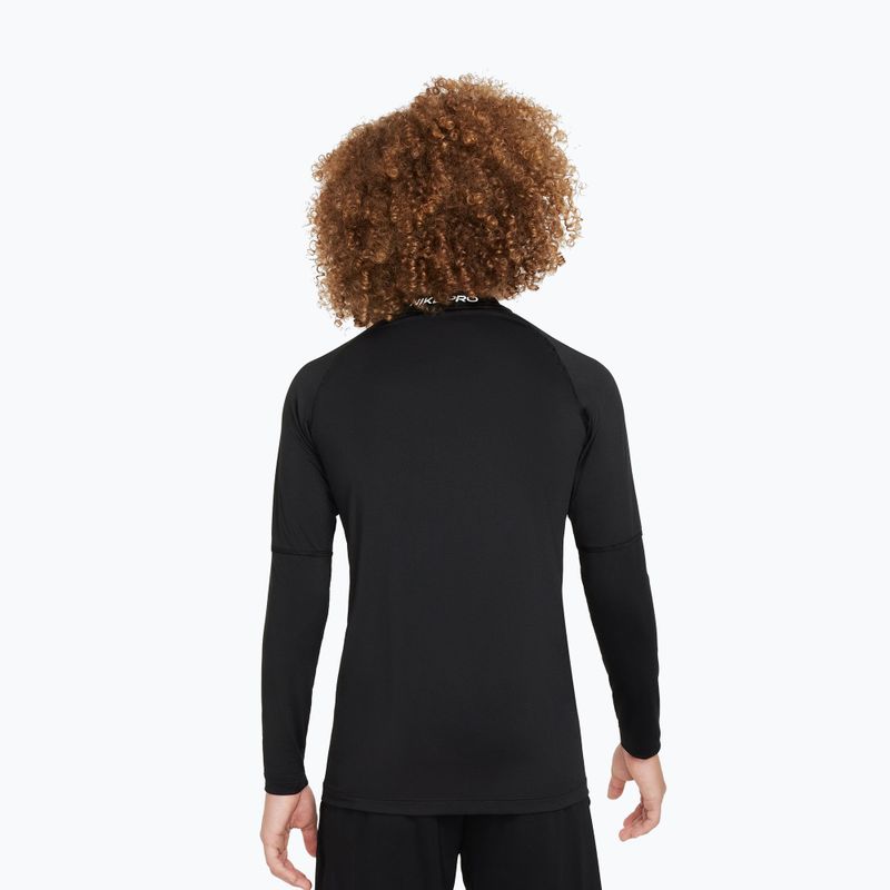 Детска блуза с дълъг ръкав Nike Pro Dri-Fit black/white 3