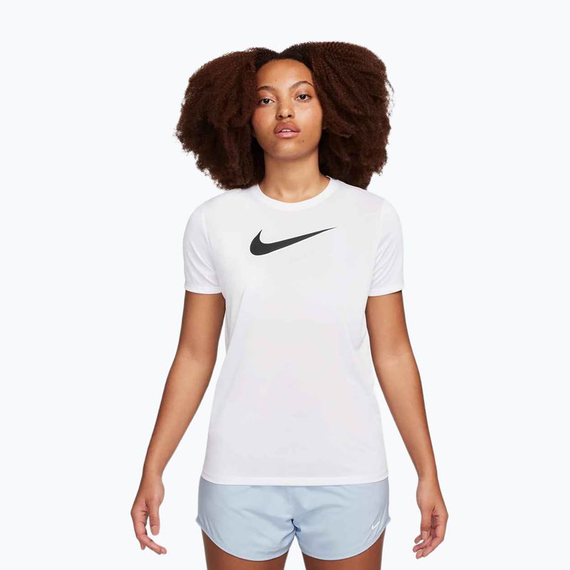 Дамска тениска за тренировки Nike Dri-Fit в бяло/черно