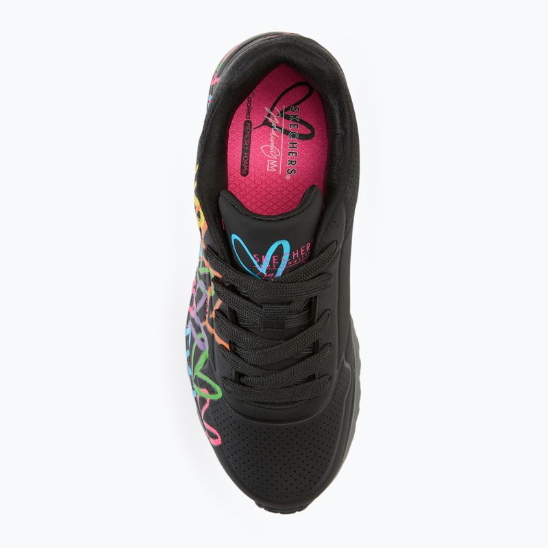 Детски обувки SKECHERS JGoldcrown Uno Lite Spread The Love black/multicolor 5