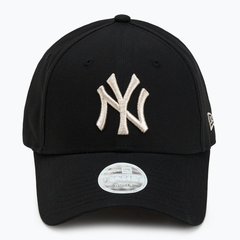 New Era Метално лого 9Forty New York Yankees бейзболна шапка черна 2