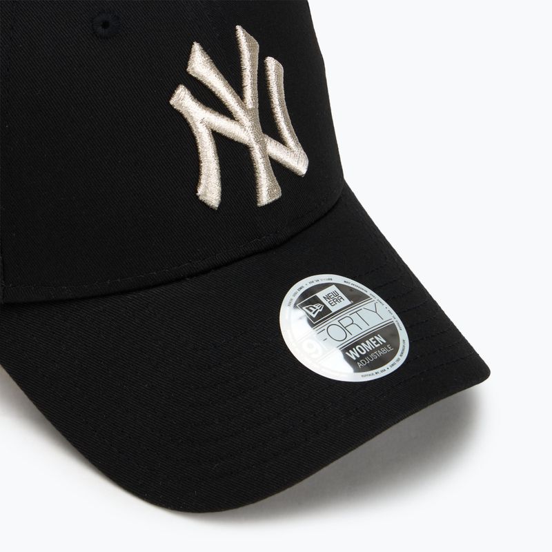 New Era Метално лого 9Forty New York Yankees бейзболна шапка черна 3