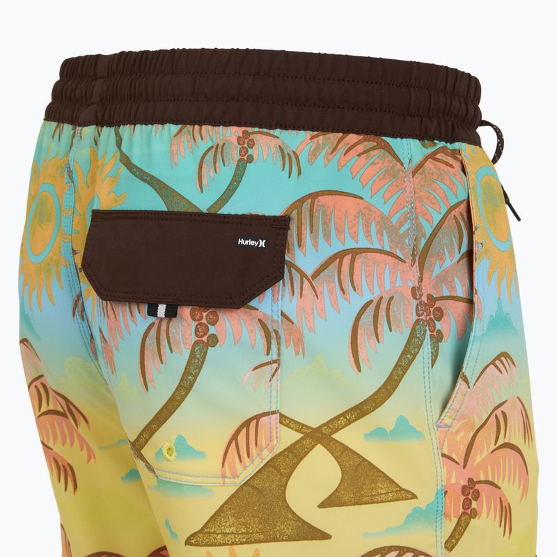 Мъжки къси панталони Hurley Phantom Eco Block Party Volley 17" с ананас 4