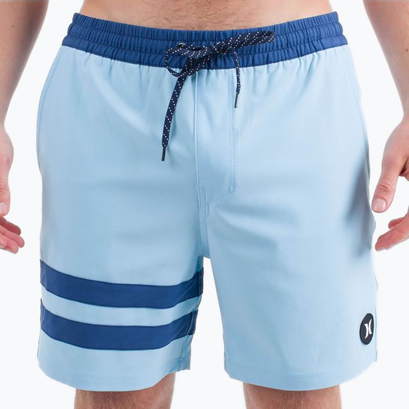Мъжки къси панталони за плуване Hurley Phantom Eco Block Party Volley 17" blue dream