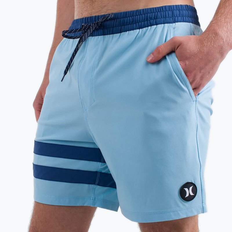 Мъжки къси панталони за плуване Hurley Phantom Eco Block Party Volley 17" blue dream 4