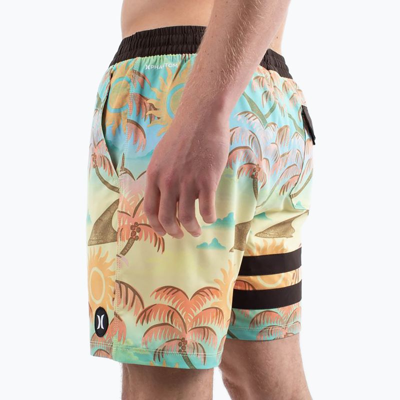 Мъжки къси панталони Hurley Phantom Eco Block Party Volley 17" с ананас 5