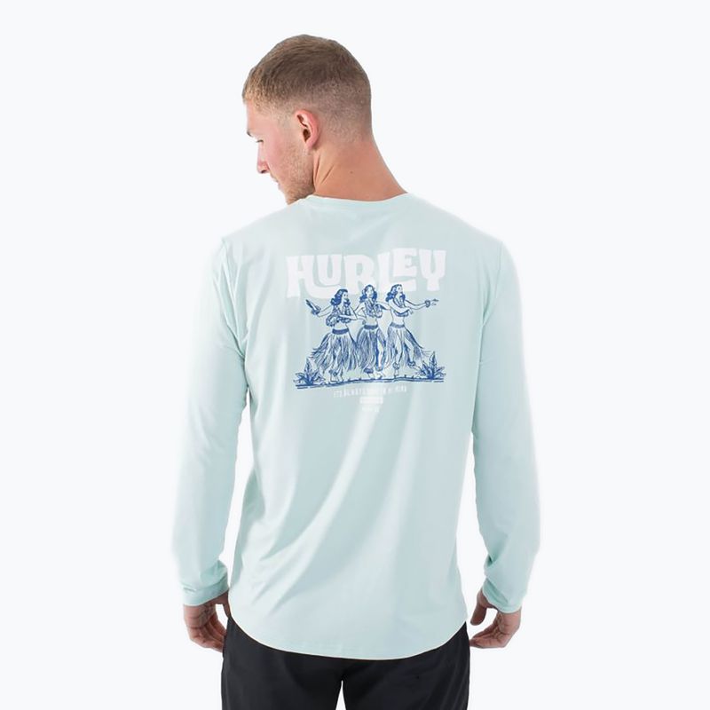 Мъжки Hurley Everyday Hybrid Upf кафяв келп с дълъг ръкав 3