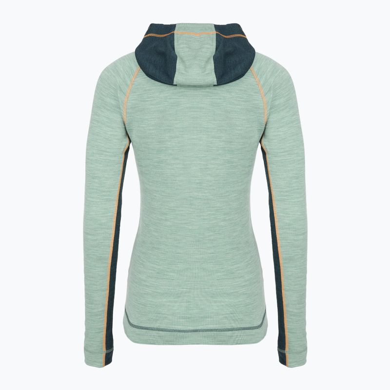 Дамски термо суитшърт Smartwool Classic Thermal Merino Base Layer 1/2 Zip Hoodie Boxed twilight/arctic green 2