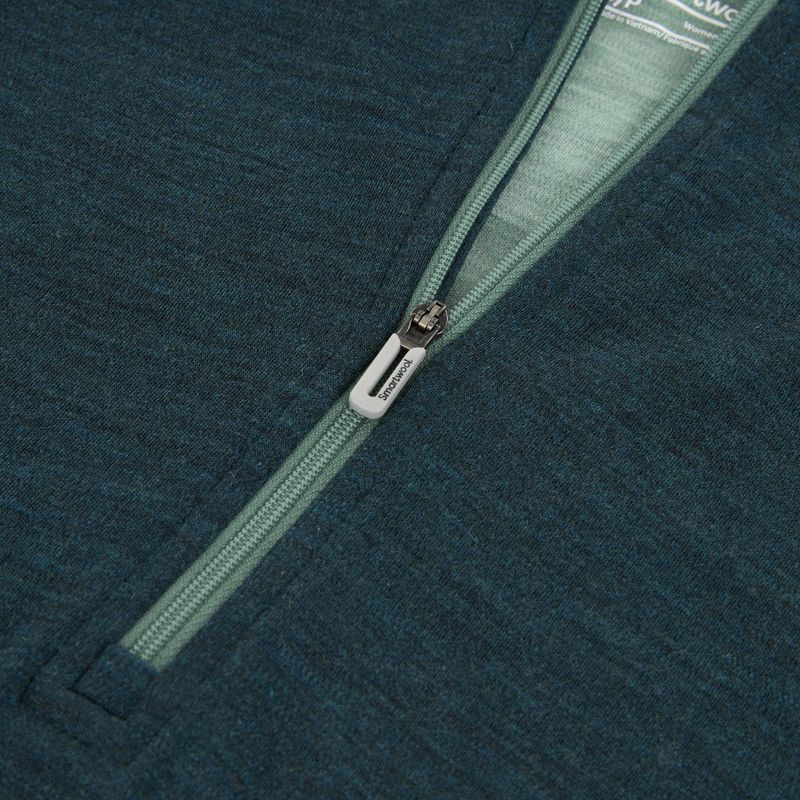 Дамски термо суитшърт Smartwool Classic Thermal Merino Base Layer 1/2 Zip Hoodie Boxed twilight/arctic green 3