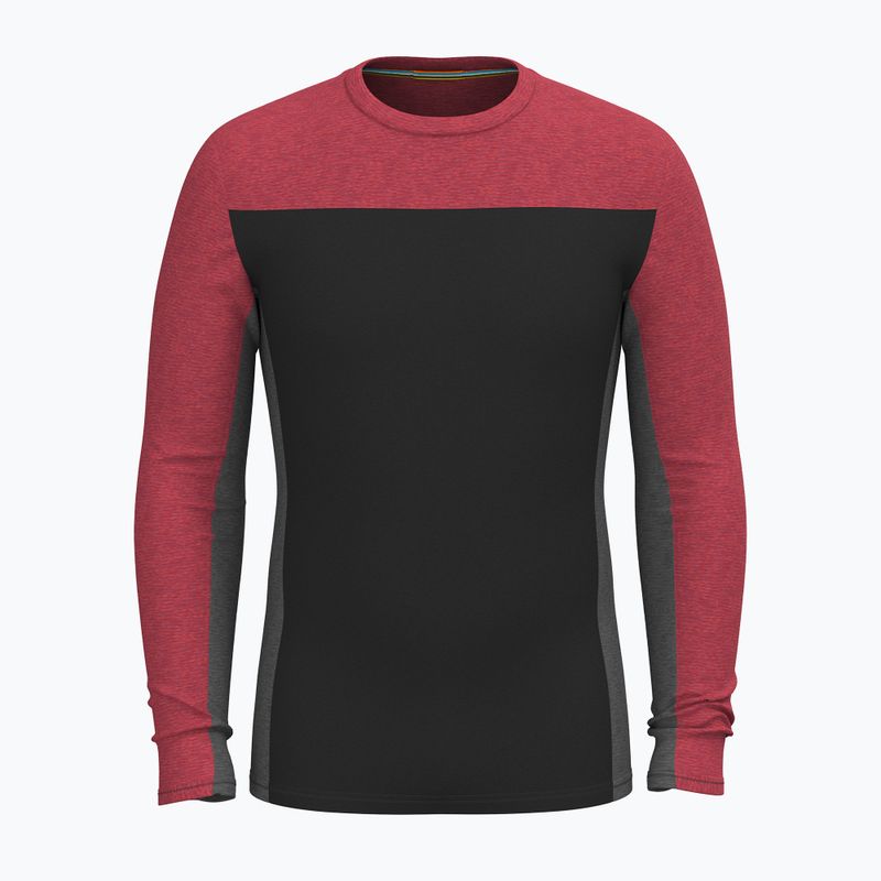 Мъжка термо блуза с дълъг ръкав Smartwool Classic Merino Base Layer Colorblock Crew black 3