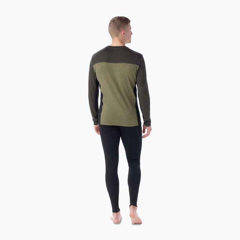 Мъжка термоактивна блуза Smartwool Classic Thermal Merino Base Layer Colorblock Crew Boxed moss 2