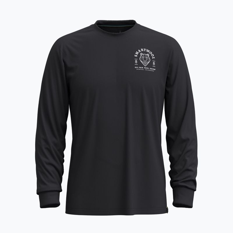 Мъжка блуза с дълъг ръкав Smartwool Bear Stare Graphic black