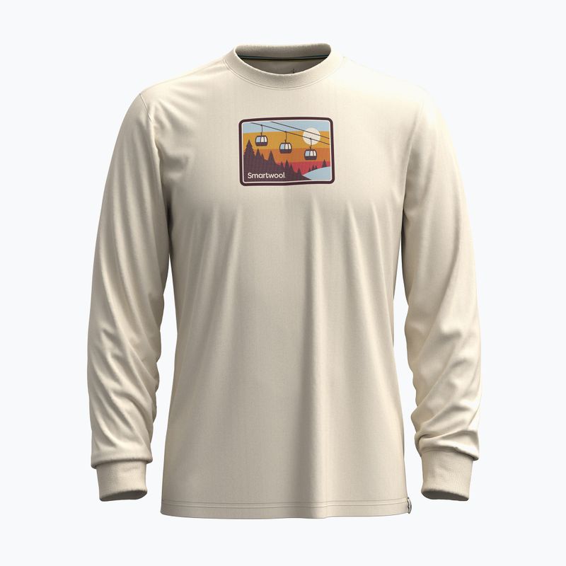 Мъжка блуза с дълъг ръкав Smartwool Longsleeve Gondola Ride Graphic almond