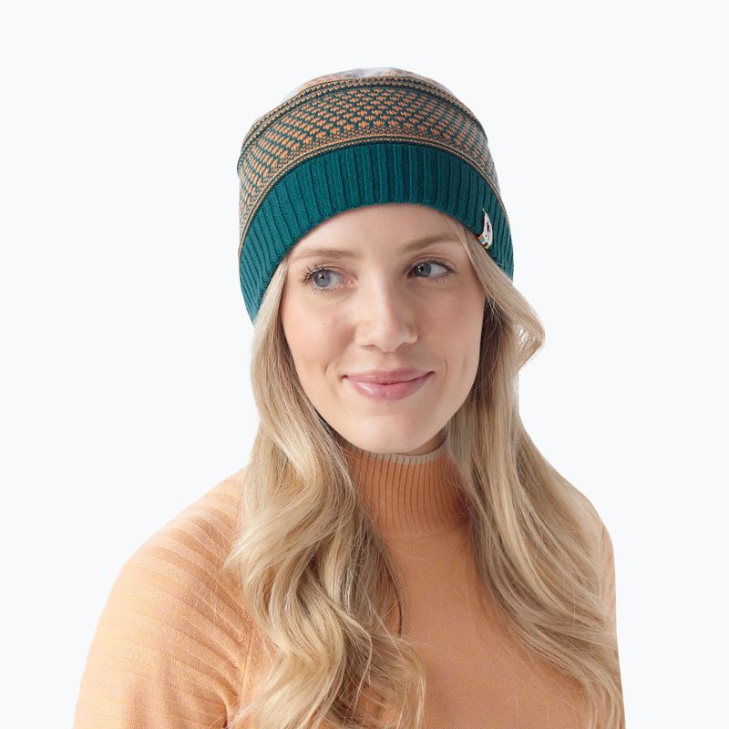 Зимна шапка Smartwool Popcorn Cable Reversible emerald green 2