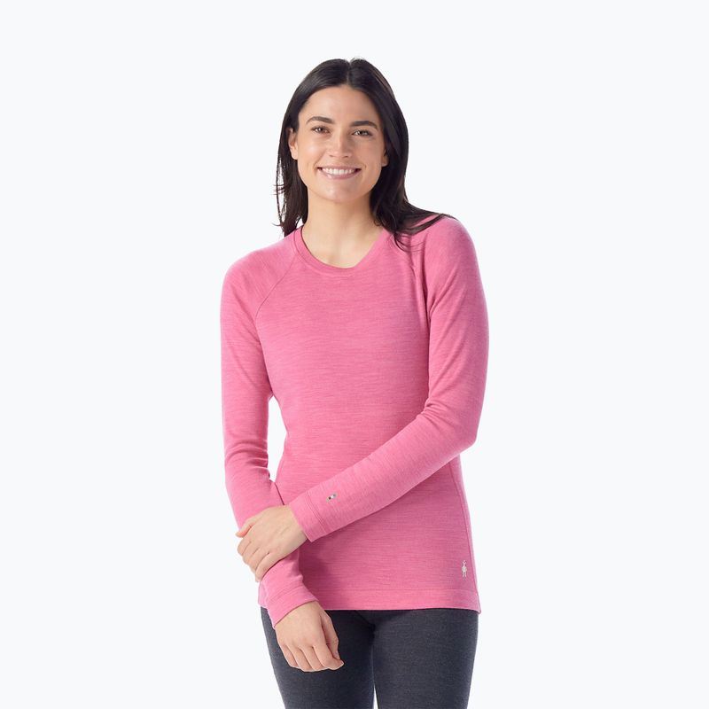 Дамска термо блуза с дълъг ръкав Smartwool Merino 250 Baselayer Crew Boxed garden pink heather 