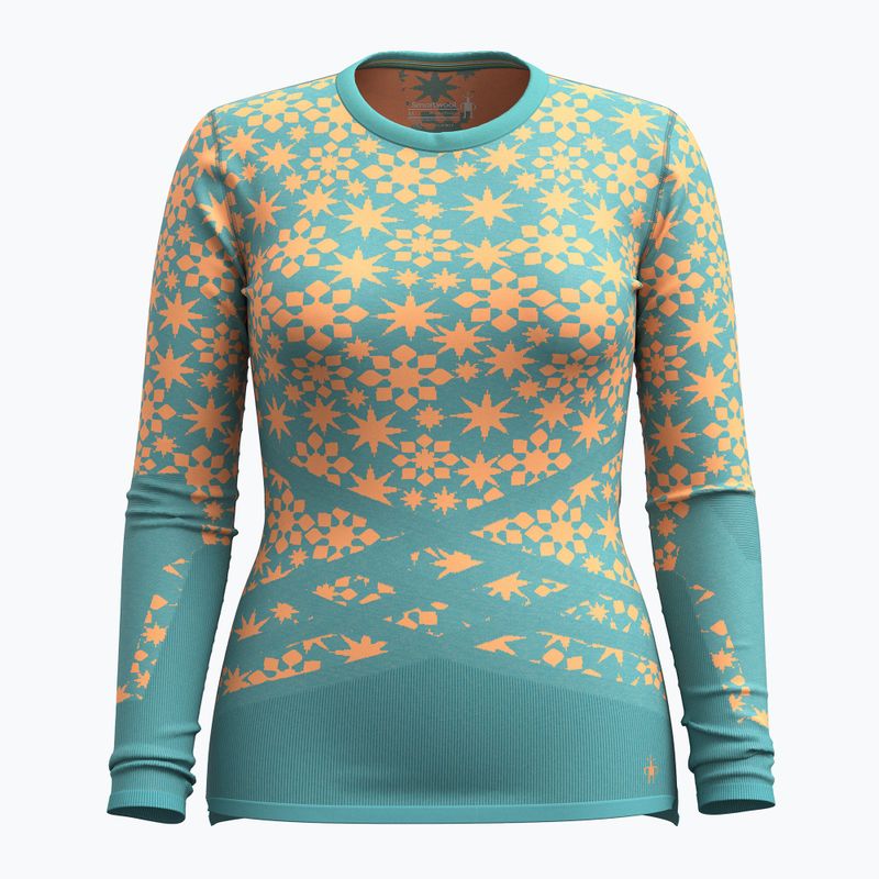 Дамска термоактивна блуза Smartwool Intraknit Thermal Merino Base Layer Pattern Crew cascade 3