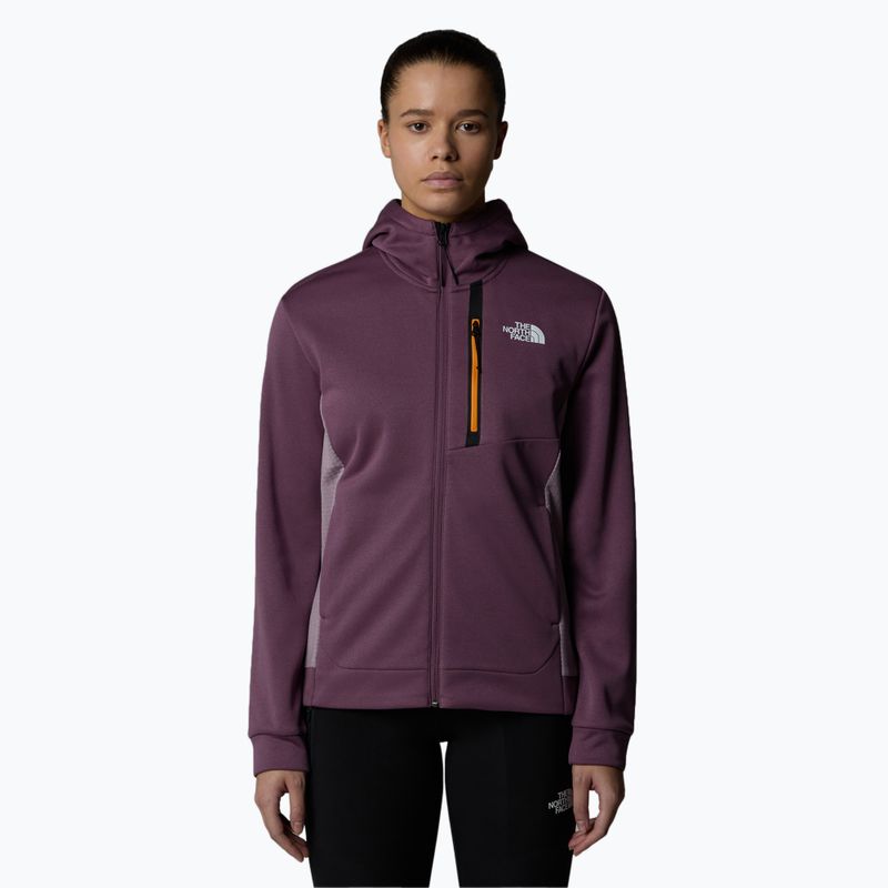 Дамски суитшърт The North Face Mountain Athletics FZ Fleece midnight mauve/purple chalk