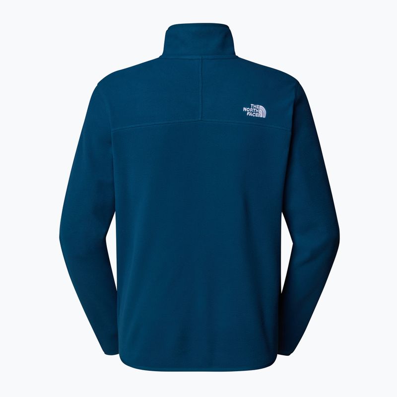 Мъжки суитшърт The North Face 100 Glacier 1/4 Zip midnight petrol 2