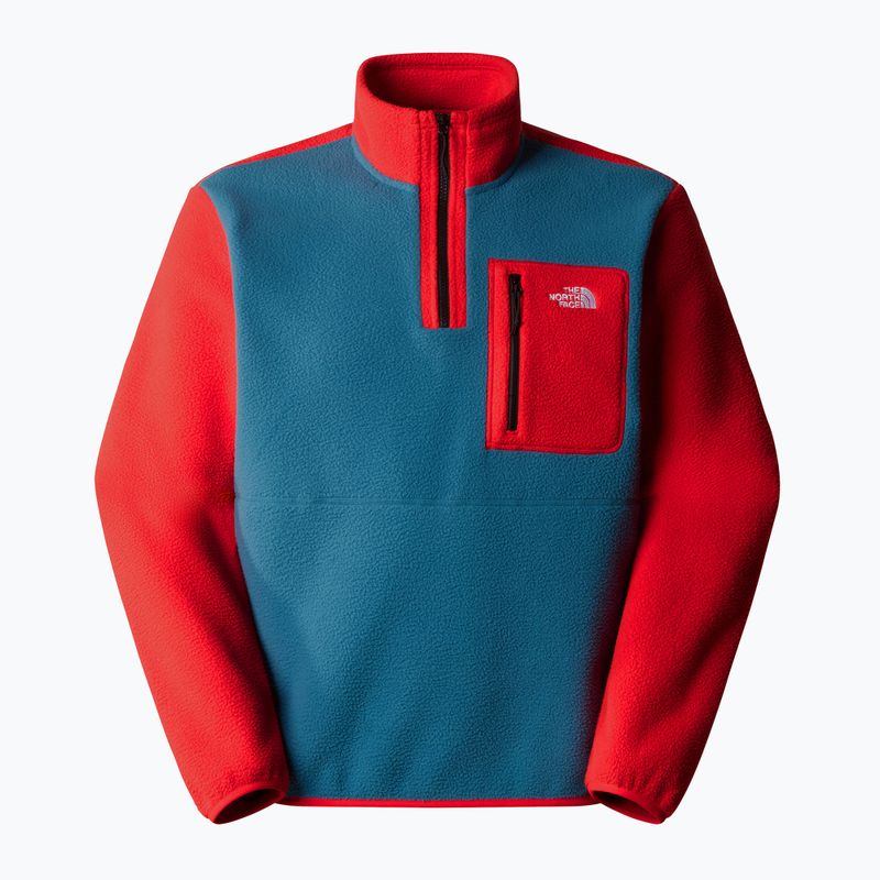 Мъжки суитшърт The North Face Yumiori 1/4 Zip mallard blue/ mallard blue/ high risk 4