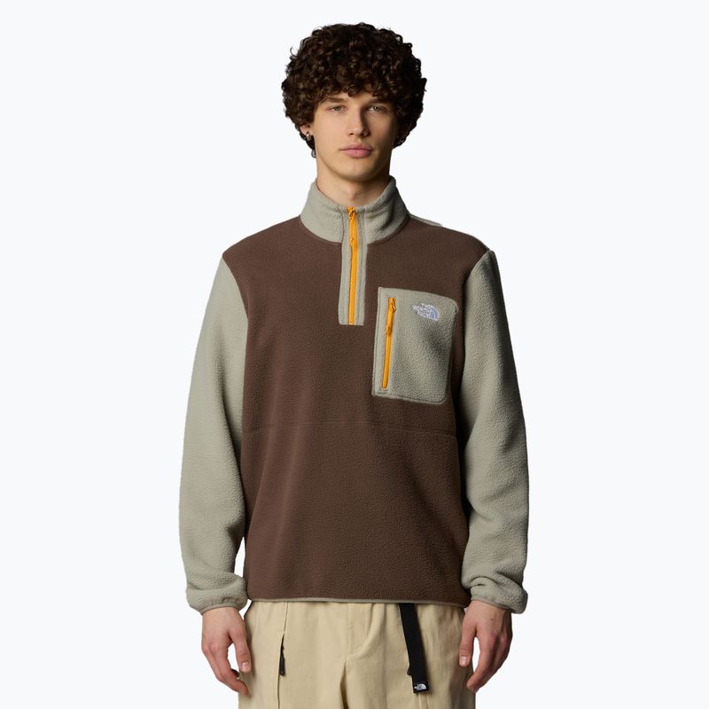 Мъжки суитшърт The North Face Yumiori 1/4 Zip smokey brown/ clay grey/ summit gold