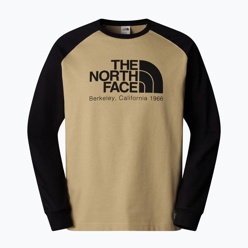 Мъжка тениска с дълъг ръкав за бягане The North Face Heritage khaki stone/black