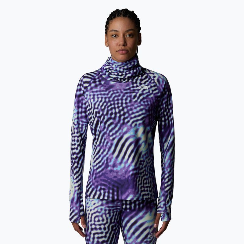 Дамска термоблуза с дълъг ръкав The North Face Baselayer Dragline peak purple the lift print